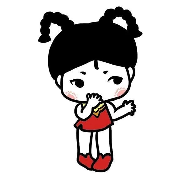 中国风小女孩简笔画画法