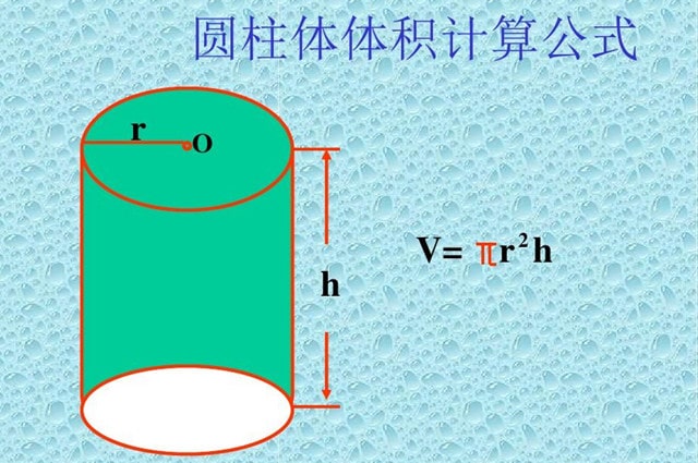 圆柱体的体积公式