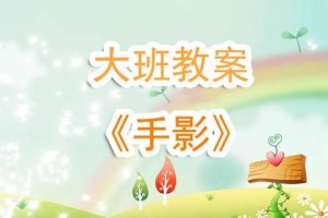 幼儿园大班教案《手影》含反思