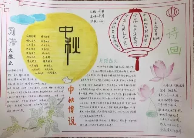 中秋节手抄报图片大全