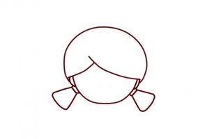 中秋节端着月饼的小女孩简笔画怎么画