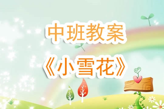 幼儿园中班教案《小雪花》含反思