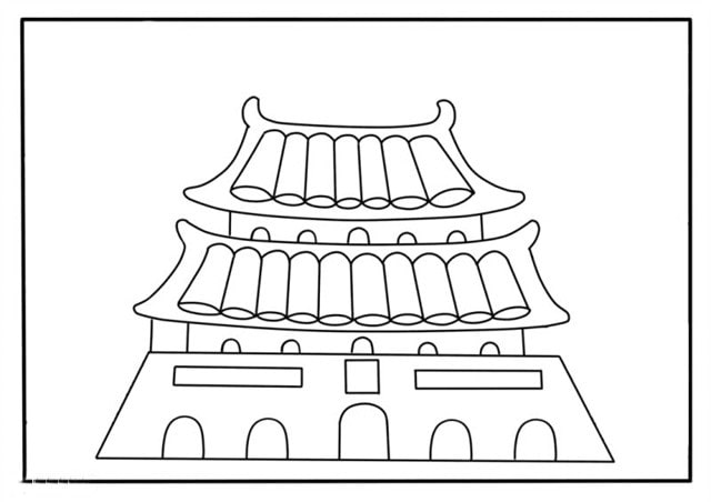 国庆节天安门儿童画简单又漂亮