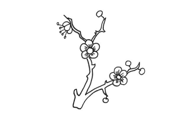 梅花简笔画怎么画步骤图片