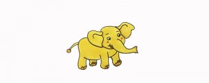 可爱的大象简笔画怎么画简单