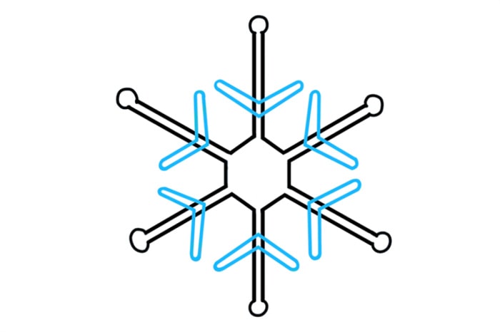 雪花简笔画怎么画图片教程