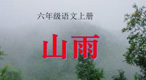 山雨教案教学设计