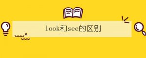 look和see的区别