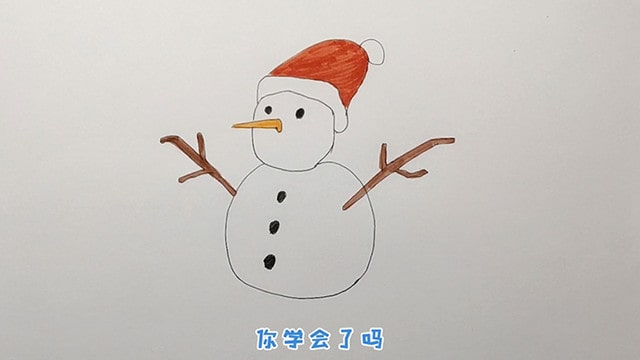 雪人简笔画怎么画简单