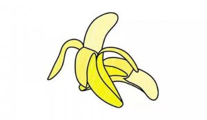 剥开的香蕉简笔画怎么画图片