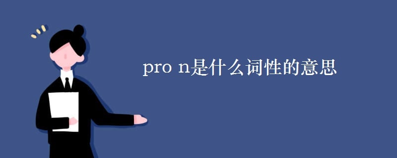 pro n是什么词性的意思