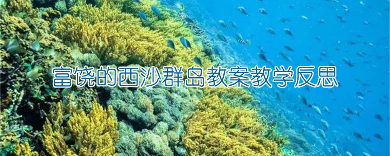 富饶的西沙群岛教案教学反思