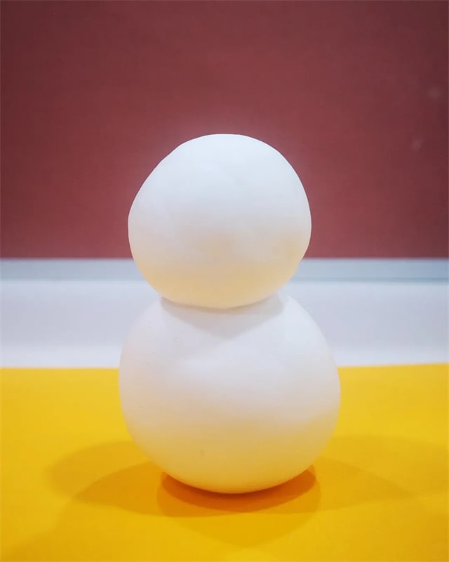 雪人彩泥手工制作教程