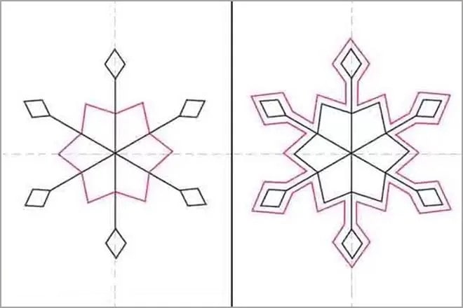 雪花简笔画怎么画简单