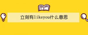 立刻有likeyou什么意思