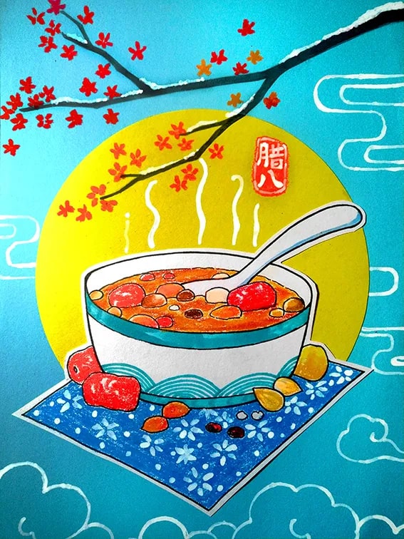 腊八节简笔画《腊八粥》