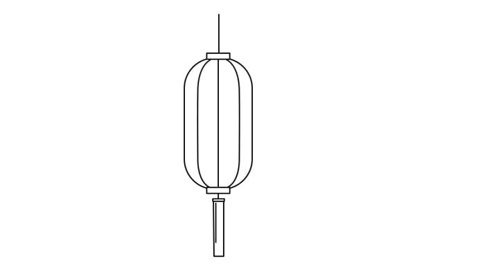 长灯笼简笔画怎么画简单图片