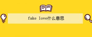 fake love什么意思