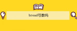 bread可数吗