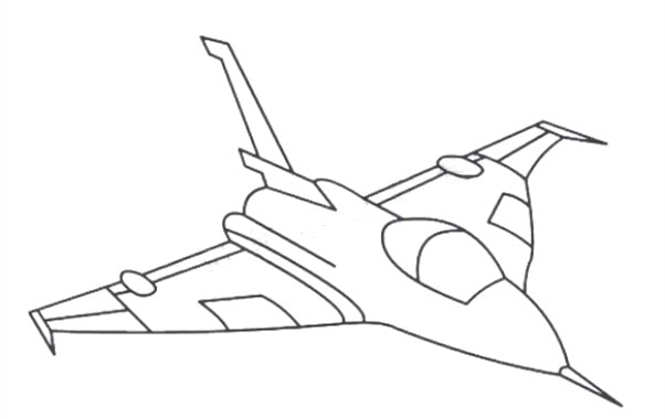 卡通战斗机简笔画教程图片