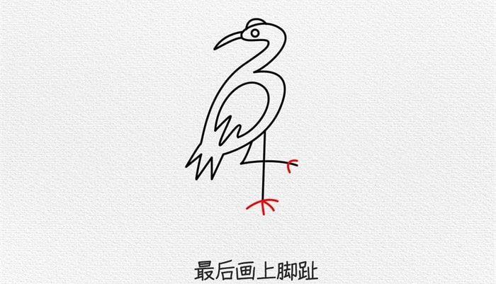 白鹤简笔画怎么画简单又漂亮