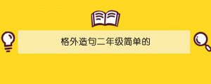 格外造句二年级简单的