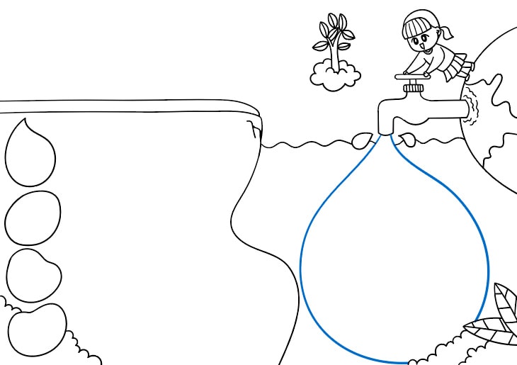 节约用水手抄报图片怎么画
