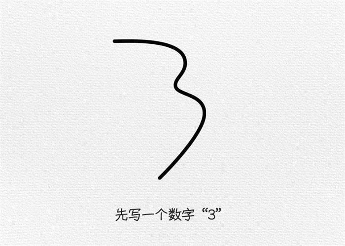 用数字33画小燕子简笔画怎么画图片