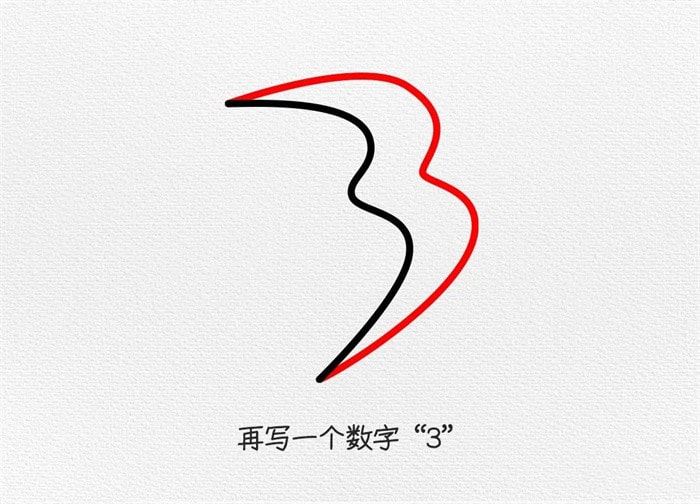 用数字33画小燕子简笔画怎么画图片